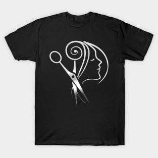 Hairdresser Saloon Barber Shop Logo T-Shirt